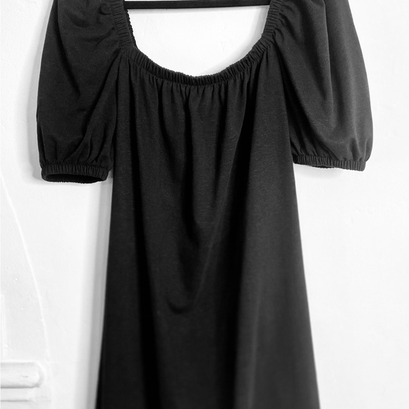 H&M black puffed sleeved, A line sundress in M. - Picture 2 of 5